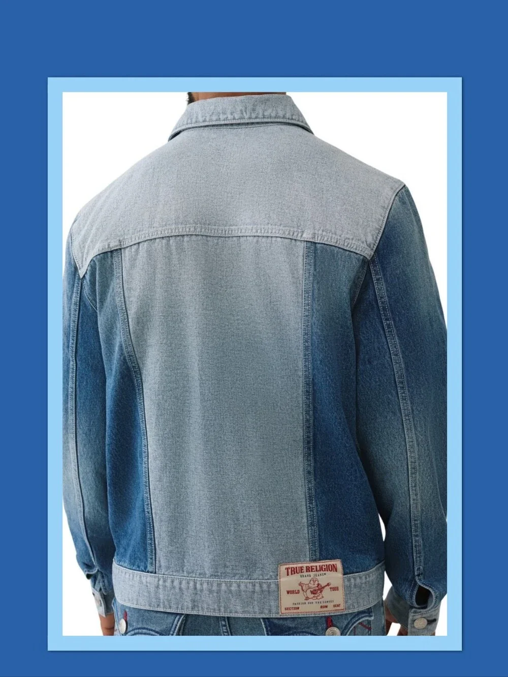 TRUE RELIGION REVERSE DENIM TRUCKER JACKET